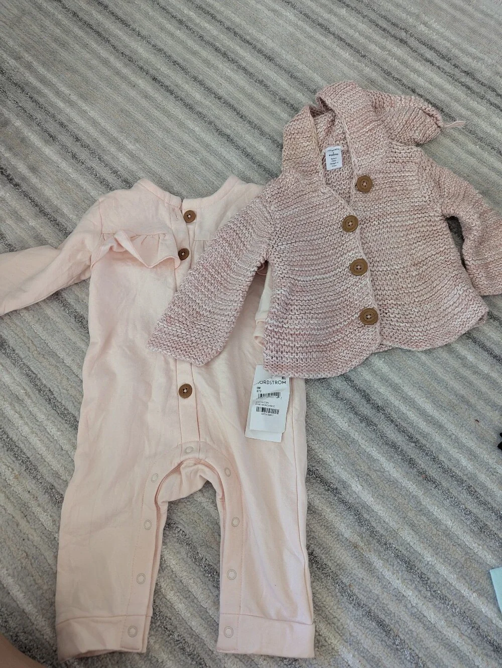 Pink Ruffle Button-Front Baby Romper
